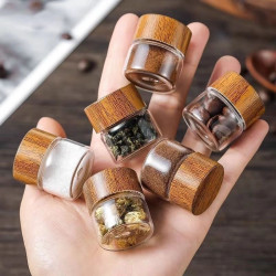 برطمان زجاجي صغير – محكم الإغلاق لتخزين القهوة والشاي والبهارات