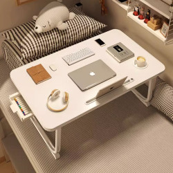 طاولة متعددة الوظائف قابلة للطي للاستخدام على السرير – تصميم لطيف للدراسة واللاب توب